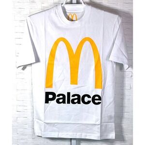 Palace McDonald's Logo T-Shirt Mens Small White Cotton Short Sleeve Crew Neck